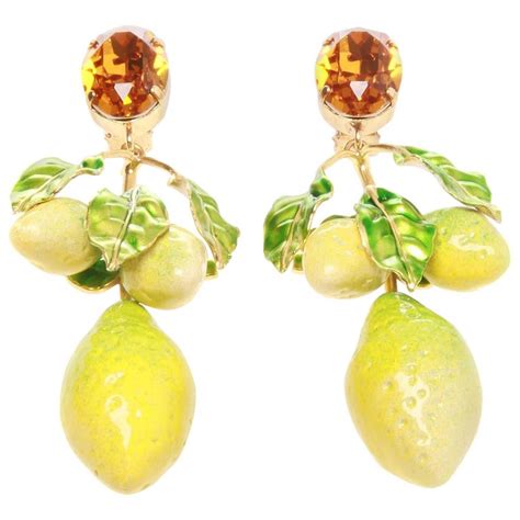 dolce gabbana lemon earrings|d&g earrings.